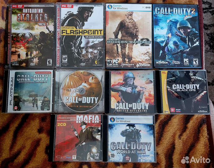Серия Call of duty, Need for speed. CD для PC