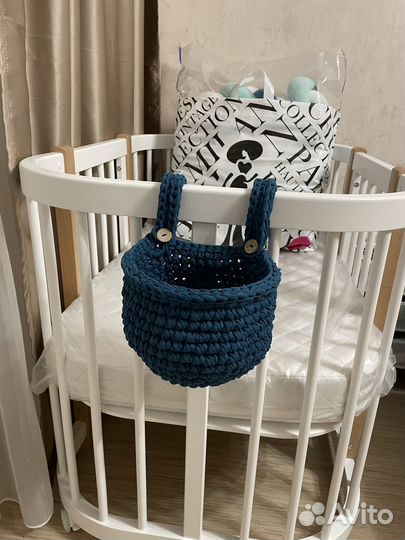 Вязаные корзинки ручной работы