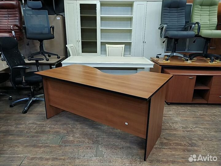 Стол угловой б/у 160х100х75 левый 04149лв-орч