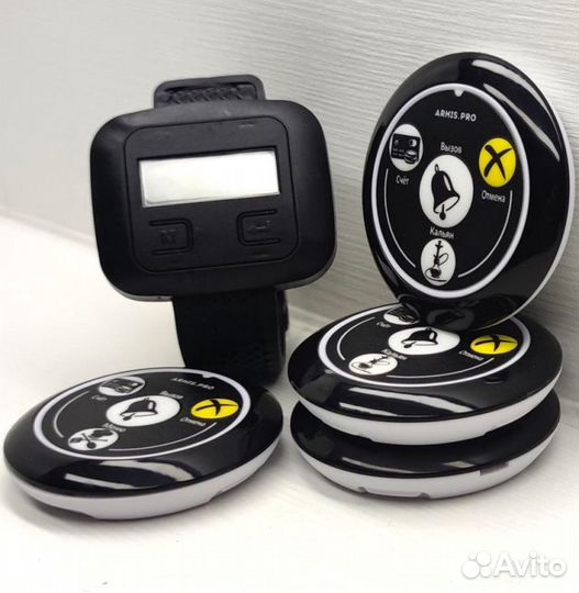 Кнопка вызова официанта и часы-пейджер Эконом