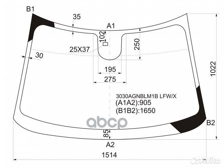 Стекло лобовое (Датчик дождя) Chevrolet Orlando