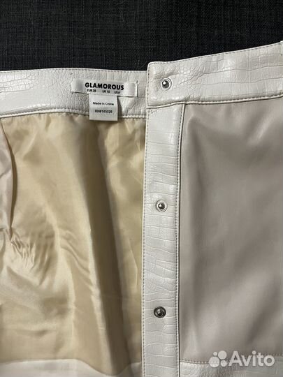 Кожаная юбка размер s