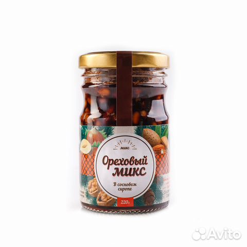 Ореховый Микс в сиропе из сосновой шишки 220 гр