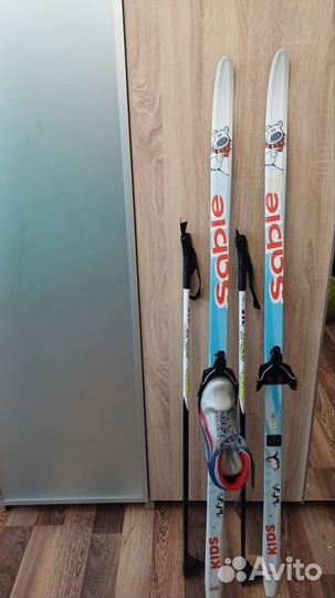 Лыжи 140 и ботинки 36 размер