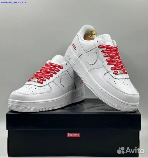 Кроссовки Nike Air Force 1 Low & Supreme (Арт.49796)