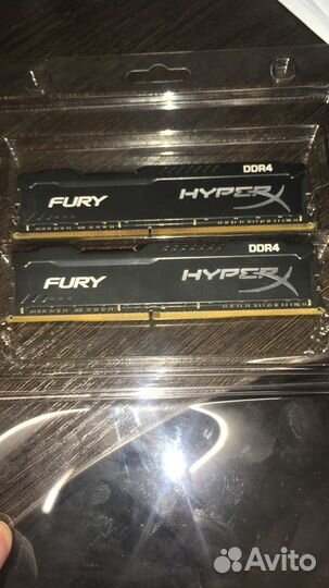 Оперативная память ddr4 Hyperx fury 16gb 2400