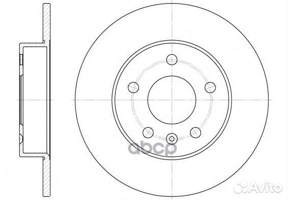 6578.00 диск тормозной задний Opel Astra 1.6-2