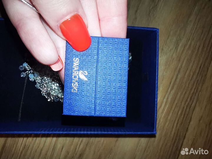 Серьги Swarovski Сваровски длинные с клипсой