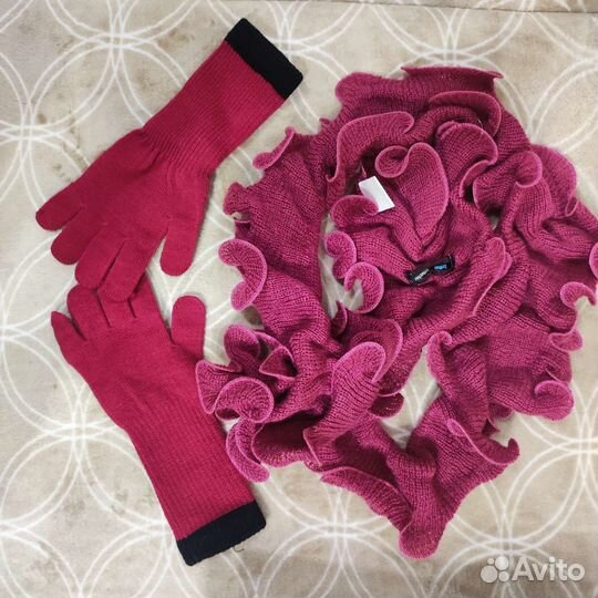 Шарф и перчатки комплект