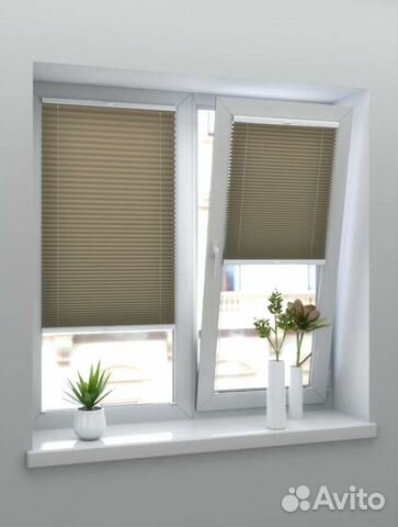 Шторы плиссе Непал 32 мм светло-коричневый