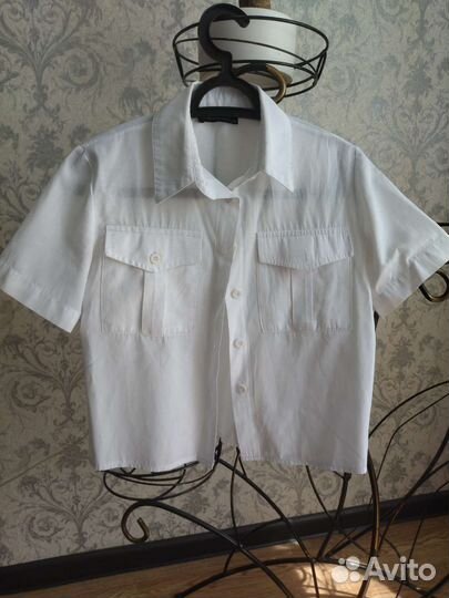 Рубашка белая для девочки 152