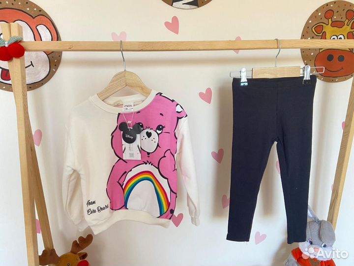 Костюм Zara для девочки свитшот и лосины 86-116