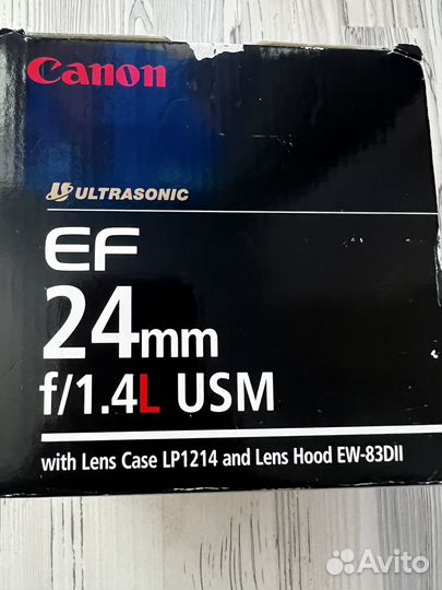 Обьектив canon EF 24 mm f/1.4L USM