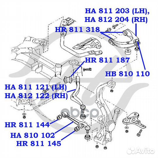 HR 811 187 - Hanse Сайлентблок рычага