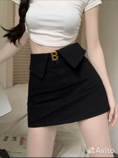 Джинсовая юбка мини