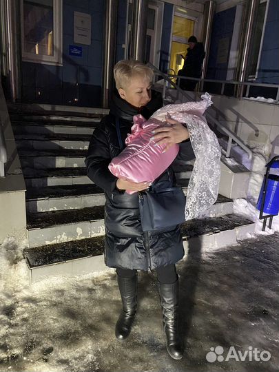 Конверт на выписку для девочки зима