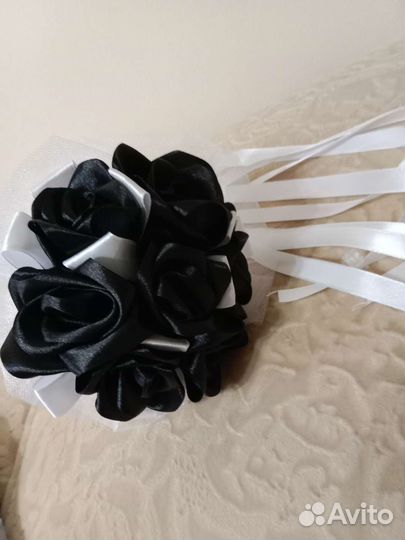 Букеты из атласной ленты