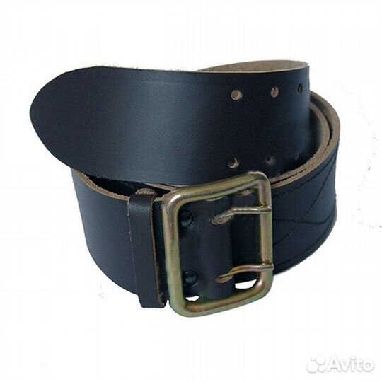 Ремень офицерский уставной кожаный черный