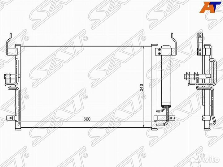 Радиатор кондиционера hyundai elantra III 00-06/co