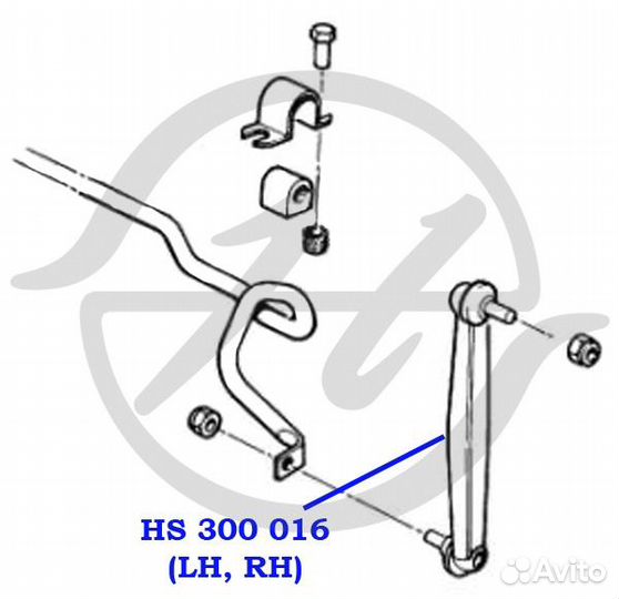 Тяга стабилизатора перед прав / лев