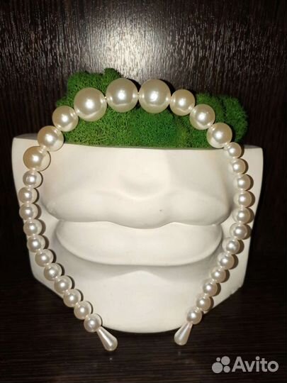 Ободок из бусин новый