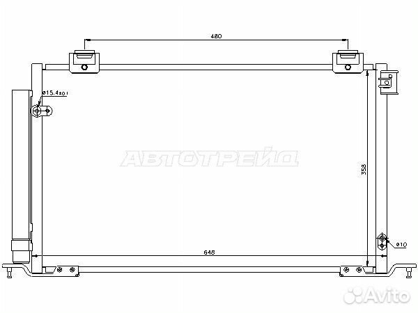 Радиатор кондиционера toyota avensis, toyota avensis AZT25# 03-08