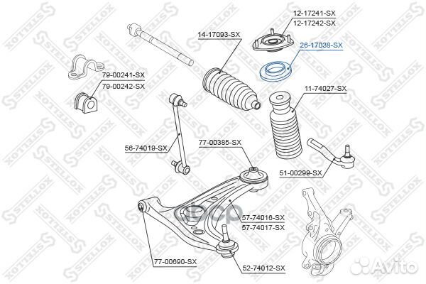 26-17038-SX подшипник опоры амортизатора Nissa