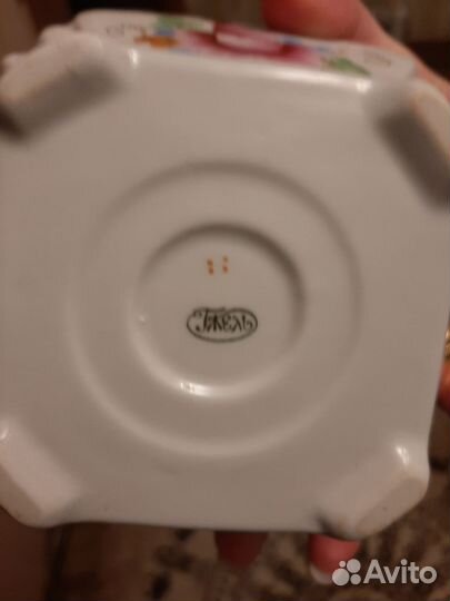 Сахарница фарфор СССР Гжель