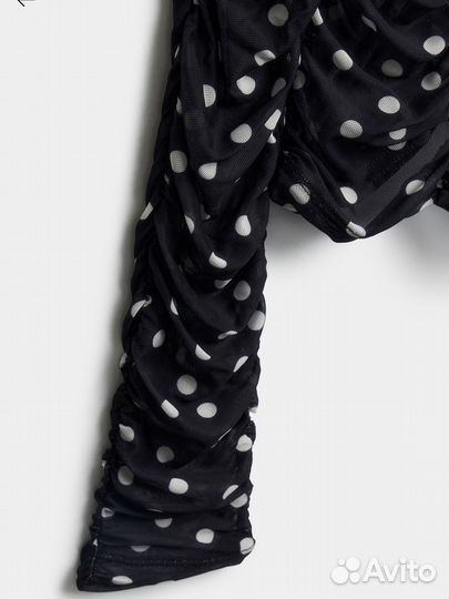 Сетчатый лонгслив lime S