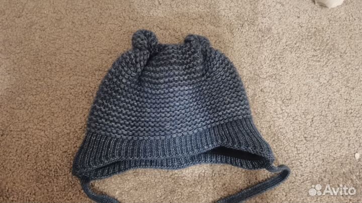 Новые шапки и варежки пакетом 1-1,5 года (44-46)