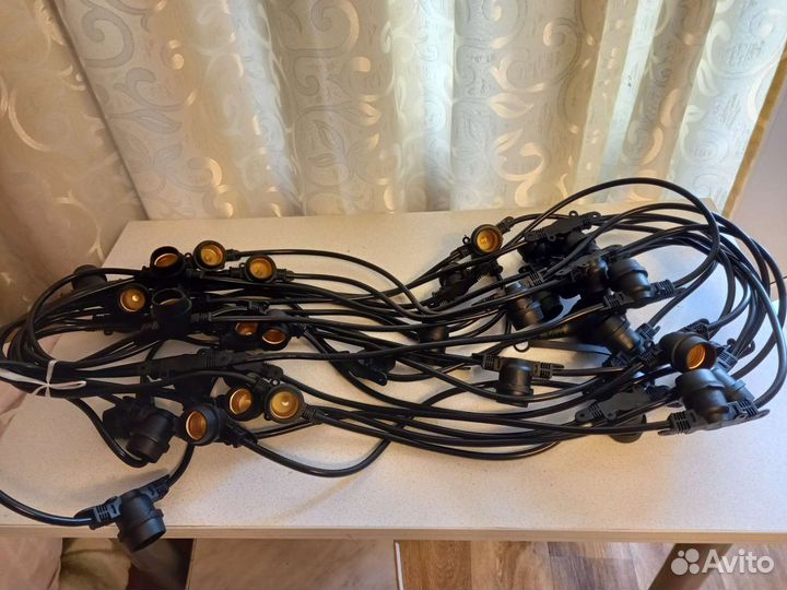 Гирлянда уличная, 20 метров, 40 патронов новая