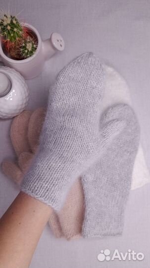 Комплект шапка, варежки