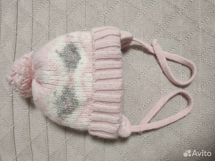 Детская шапка на девочки осень/зима 3шт