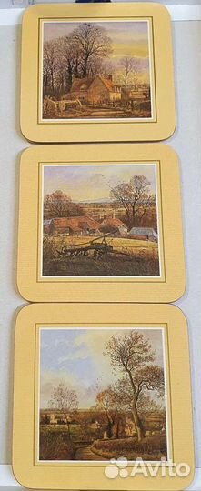 Подставки на пробковой основе под стаканы, кружки