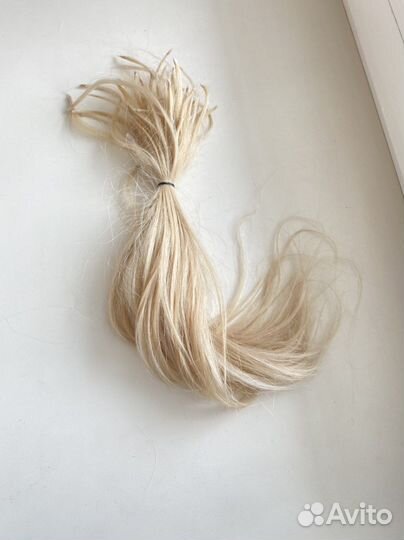 Волосы для наращивания 51-52 см блонд бу