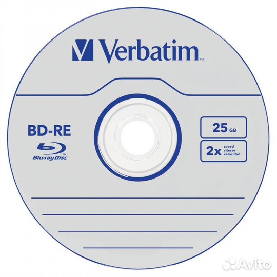 Диск Blu-ray Verbatim BD-RE 2х многократной записи