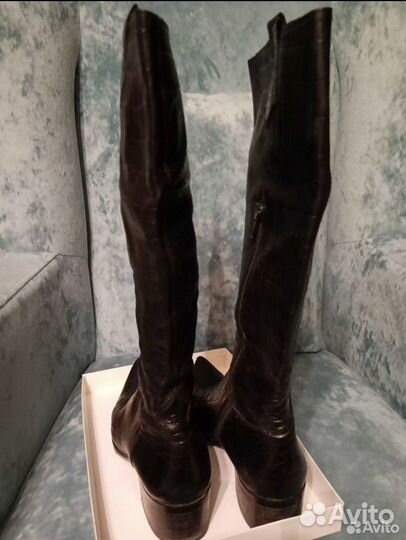 Винтажные казаки кожаные. Vintage р.36 Италия