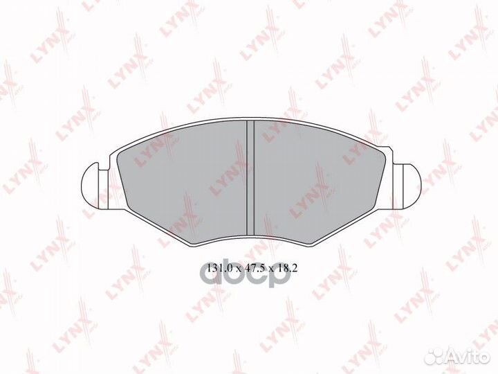 Колодки тормозные передние BD-6106 lynxauto