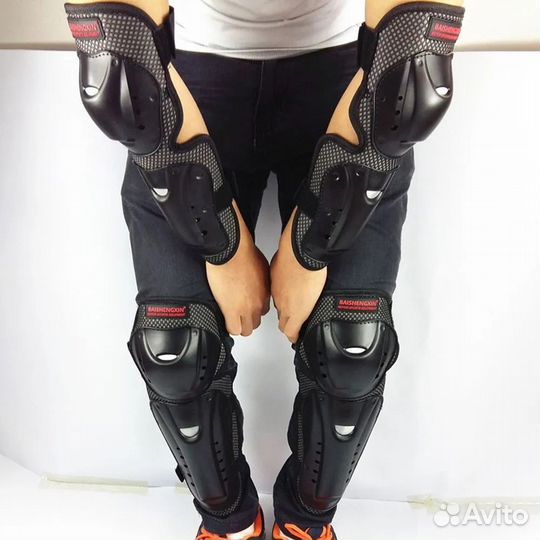 Мото наколенники, мото налокотники новые