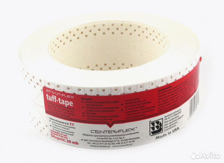 Влагоустойчивая армирующая лента tuff-tape 30м