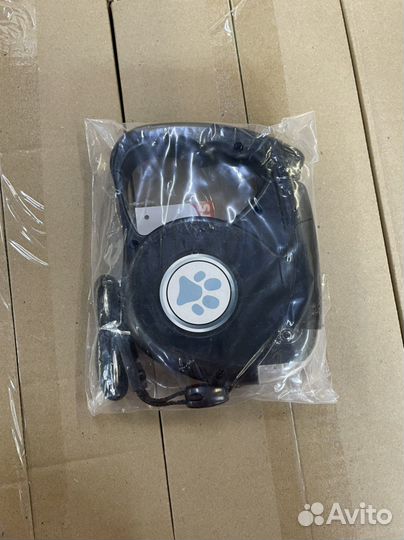 Поводок рулетка для собаки 5 м с фонариком новый