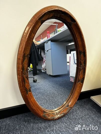 СССР Зеркало настенное овальное в деревянной раме