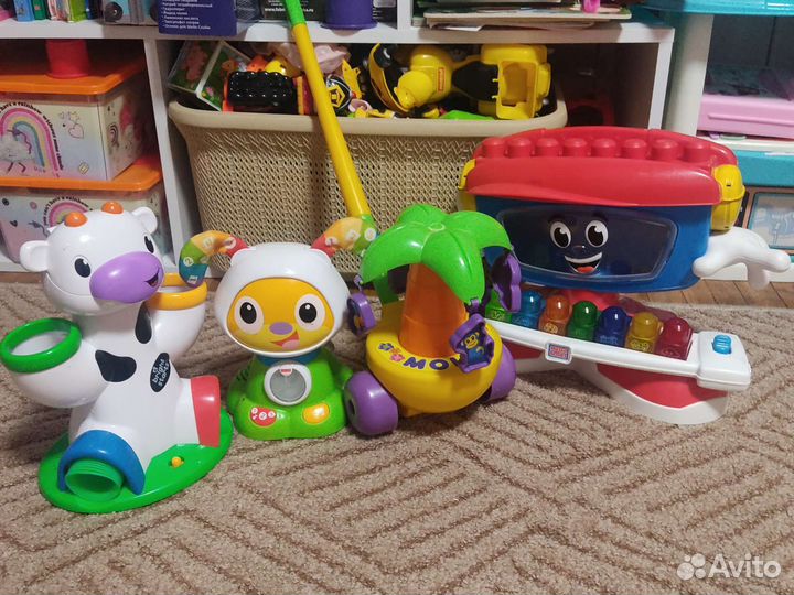Пакетом Развивающие игрушки,пианино, щенок Бибо