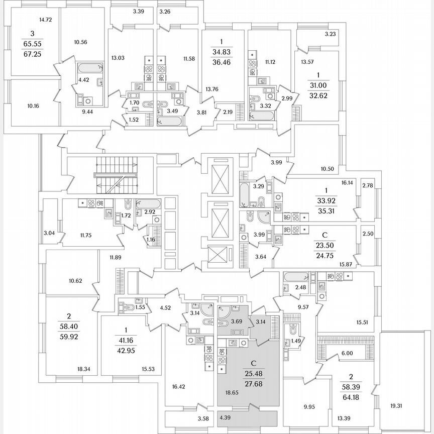 Квартира-студия, 27,7 м², 12/23 эт.
