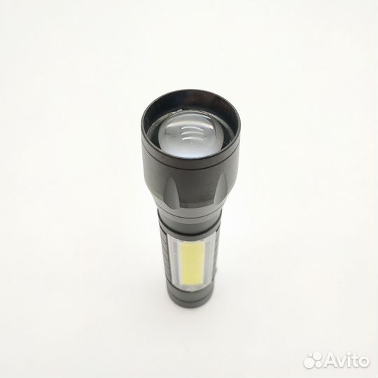 Фонарь мини 2 LED 3 режима COB Q5 зарядка USB