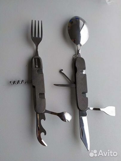Нож-ложка-вилка (набор) 9в1 нержавеющая сталь