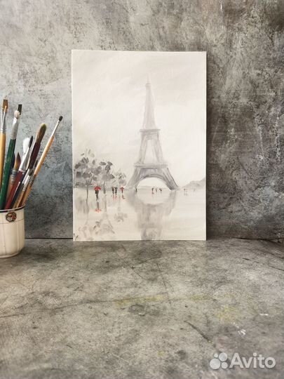 Картина маслом Парижский дождь
