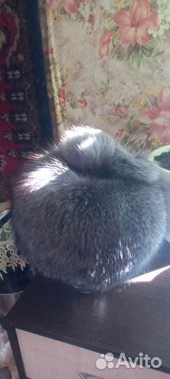Шапка зимняя меховая женская чернобурка