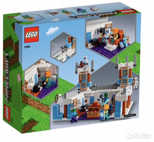 Lego minecraft ледяной замок 21186