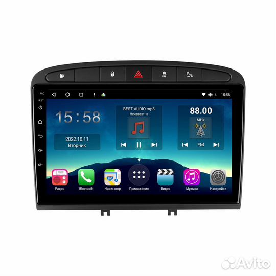 Магнитола на Peugeot 408/308